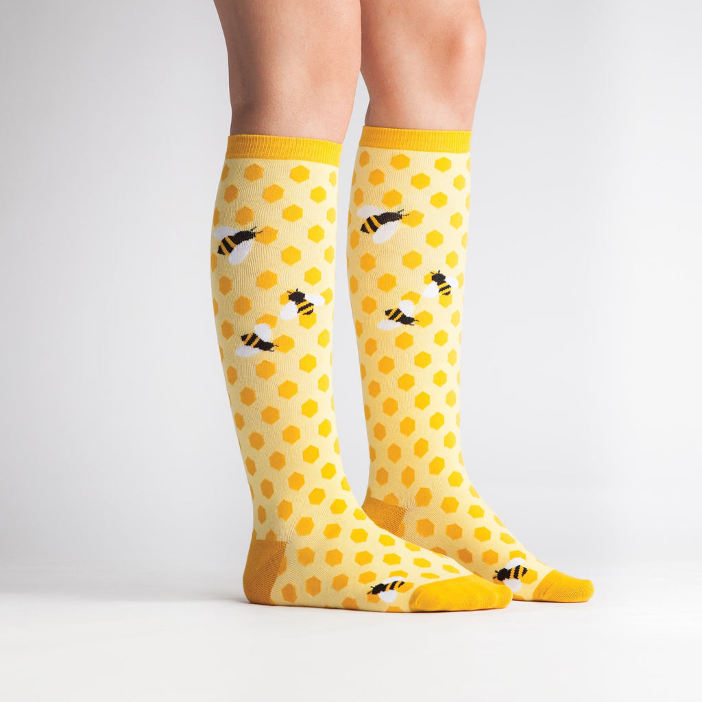 Bee's Knees Knee High Socks with bee pattern