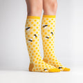 Bee's Knees Knee High Socks with bee pattern