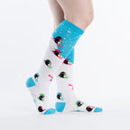 Downhill Penguins Knee High Socks – skiing penguin pattern, unisex