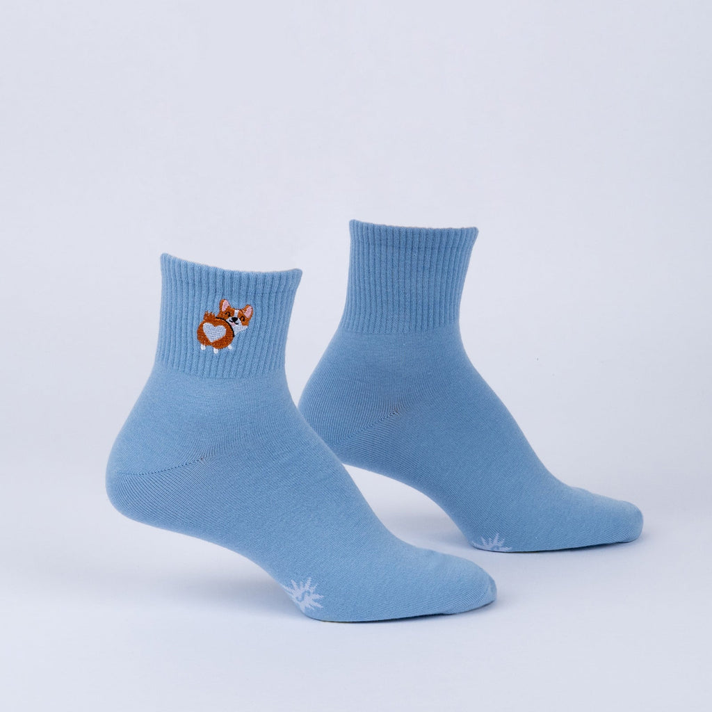 Corgi Love Quarter Socks – Dog Lover Ankle Socks