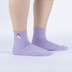 So Mush Shroom quarter socks with mushroom pattern