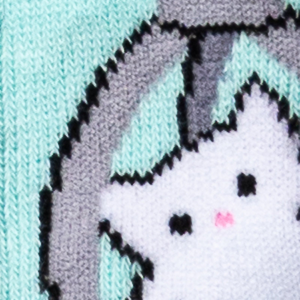 Cat Claw knee high socks – close-up detail of kitty print, unisex adults
