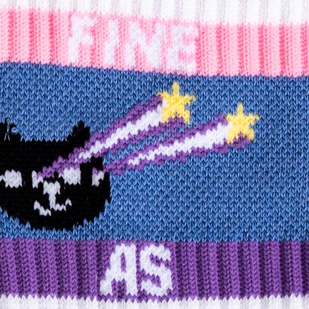 Feline Fine as Hell Ribbed Crew Socks