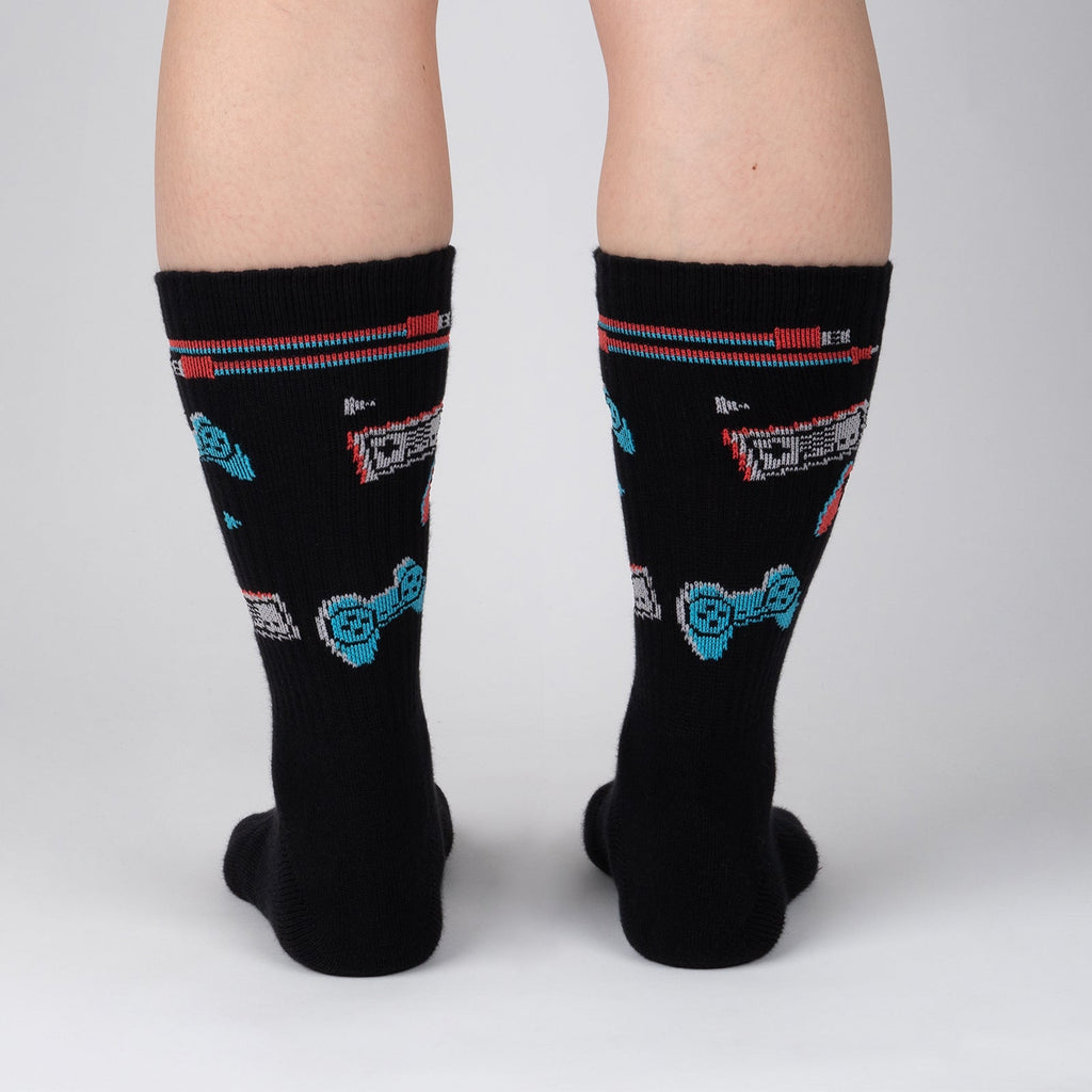Press Play Ribbed Crew Socks