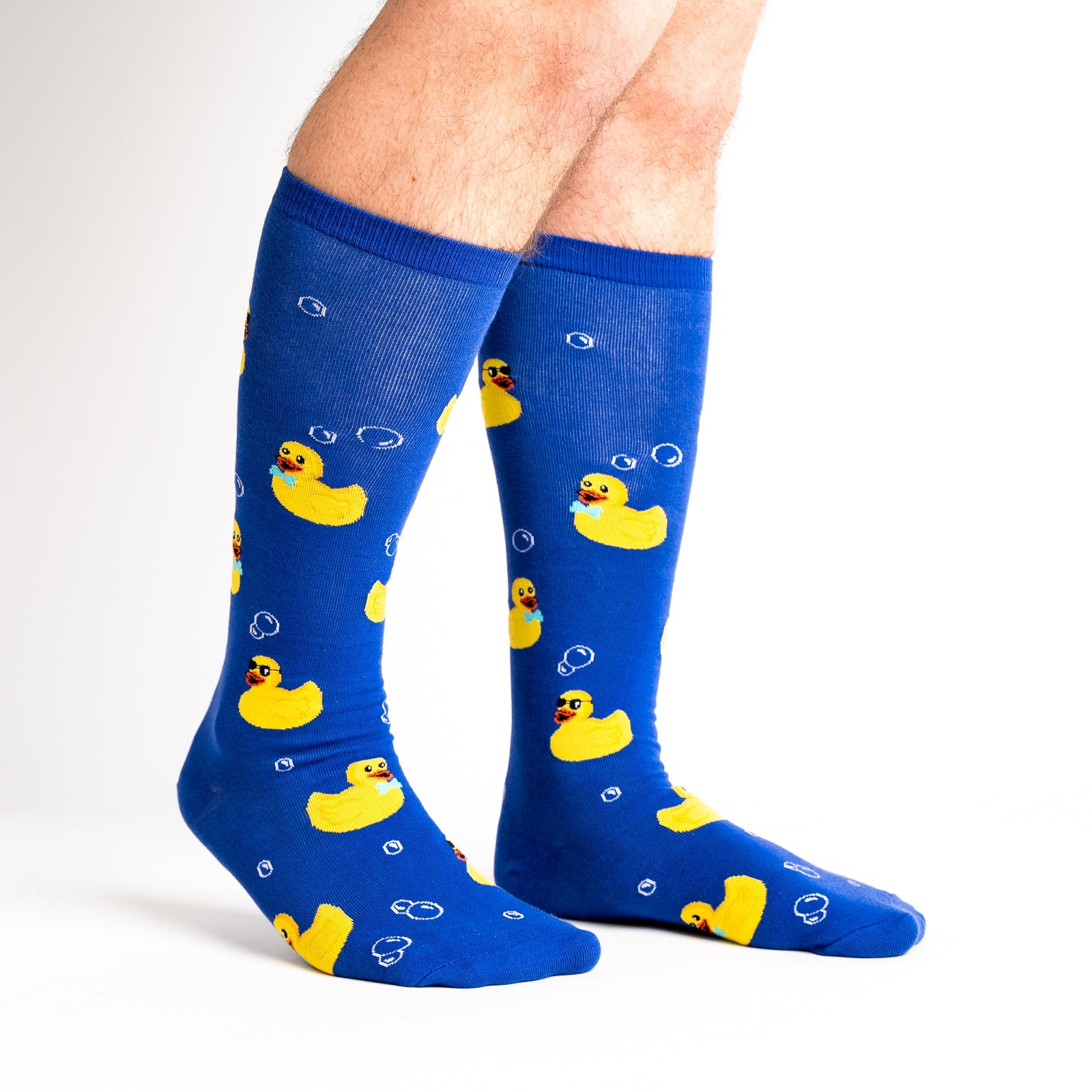 Rubber Duckie Stretch-It Knee Highs socks with duck pattern