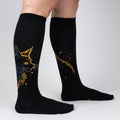 black cat stretch-it knee high socks for women